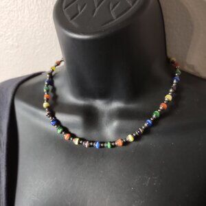 Cute Multicolor Vintage Glass Bead Necklace